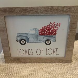 Rae Dunn Loads of Love Blue Truck Wall Art